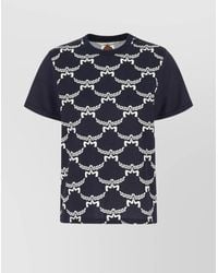 MCM - Ribbed Crew-Neck Printed Cotton T-Shirt - Lyst