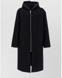 Rick Owens - 'Structured Hooded Long Coat With Back Vent' - Lyst