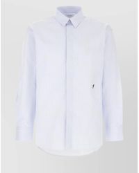 Ferragamo - Embroidered Poplin Shirt - Lyst