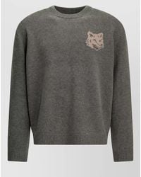 Maison Kitsuné - Wool Crew-Neck Sweater - Lyst