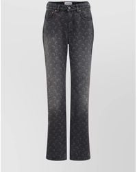 Marine Serre - Denim Mid-Rise Straight-Leg Jeans - Lyst