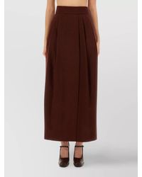 Max Mara - High Waisted Pleated Maxi Skirt - Lyst