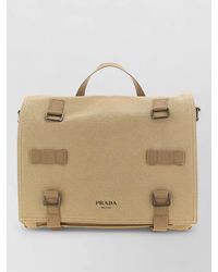 Prada - Canvas Shoulder Bag Strap Top Handle - Lyst