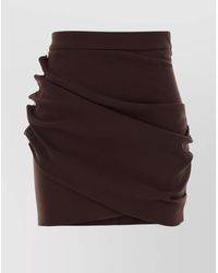 Elisabetta Franchi - High-Waisted Mini Skirt Featuring Button Detail - Lyst