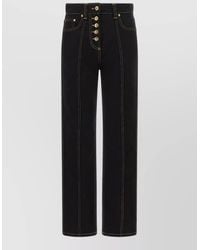 Versace - High-Rise Straight-Leg Denim Jeans - Lyst