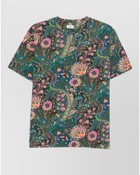 Etro - Paisley Print Cotton Short-Sleeve T-Shirt - Lyst