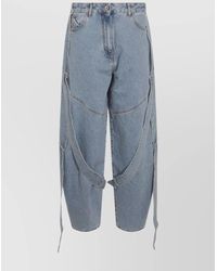 The Attico - Denim Wide-Leg Trousers - Lyst