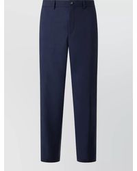 BOSS - Linen-Blend Straight-Leg Trousers - Lyst