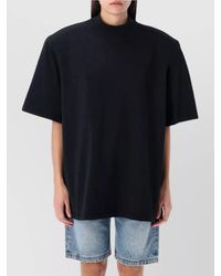 The Attico - Mock Neck Short Sleeve Tshirt - Lyst