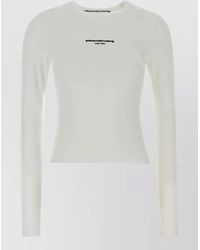 Alexander Wang - Cotton Logo-Print Long-Sleeve T-Shirt - Lyst