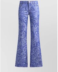 Etro - Paisley Pattern Denim Trousers - Lyst