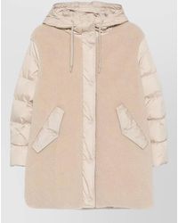 Herno - Hooded Panel Design Long Padded Coat - Lyst