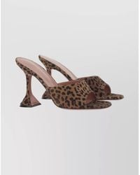 AMINA MUADDI - Leather Leopard-Print Lupita 95 Mules - Lyst