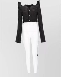 Rick Owens - Denim Frayed Cropped Jacket - Lyst