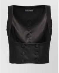 Dolce & Gabbana - Silk Double-Breasted Tuxedo Gilet - Lyst