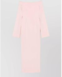 Solace London - Off-The-Shoulder Cape-Sleeve Maxi Dress - Lyst