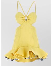 Rabanne - Dress Cut Out Design Flared Hem - Lyst