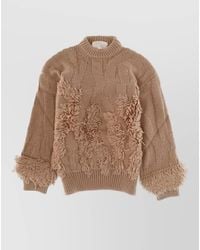 Circus Hotel - Wool Blend Crew Neck Textured Sweater - Lyst
