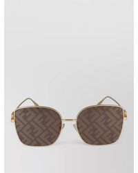 Fendi - Maison Square Sunglasses Metal Frame Fe40013U - Lyst