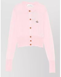 Vivienne Westwood - Wool Slim-Fit Cropped Crewneck Cardigan - Lyst