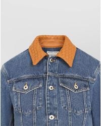 Bottega Veneta - Denim Intrecciato Collar Jacket - Lyst
