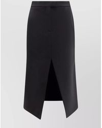 McQueen - Wool Midi Pencil Skirt - Lyst