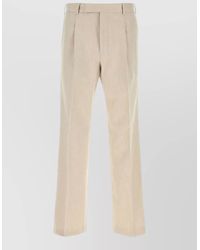 PT Torino - Cotton Blend Tailored Pleated Pants Belt Loops - Lyst