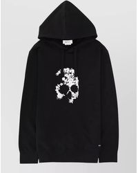 McQueen - Skull Lace Drawstring Hoodie - Lyst
