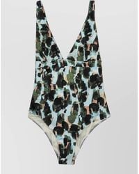 Feel me fab - Crossy One Piece Swimsuit Deep Neckline - Lyst