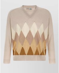 Ballantyne - Cashmere V-Neck Diamond Sweater - Lyst