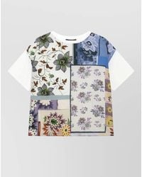 Weekend by Maxmara - Crew Neck Floral Pattern Regular Fit Top - Lyst