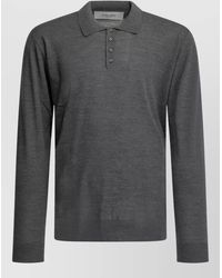 Golden Goose - Wool Knit Polo Shirt Long Sleeves - Lyst
