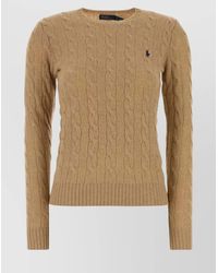 Polo Ralph Lauren - Wool And Cashmere Crewneck Jumper With Cable Knit - Lyst