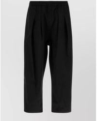 Maison Margiela - Cotton Pleated Wide-Leg Trousers - Lyst