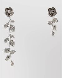 Magda Butrym - Metal Drop Earrings Leaf Rose Design - Lyst