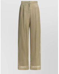 Max Mara - Silk Tailored Trousers High Waist Wide Leg - Lyst