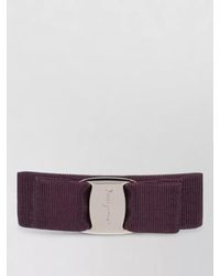 Ferragamo - Hair Accessories Bow Design Textured Fabric - Lyst