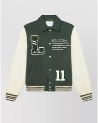 Les Deux - Wool Varsity Jacket Contrast Sleeves - Lyst