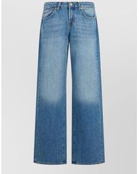7 For All Mankind - High Waist Wide Leg Denim Jeans - Lyst