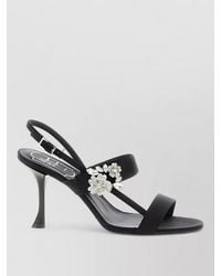 Roger Vivier - Silk Mini Bouquet Satin Sandals - Lyst