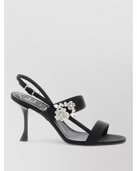 Roger Vivier - Silk Satin High Heel Sandals - Lyst