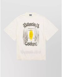 Balenciaga - Graphic Crew Neck Oversized Short Sleeve T-Shirt - Lyst