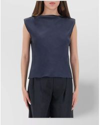 Theory - Satin Tiny-Fit Blouse - Lyst