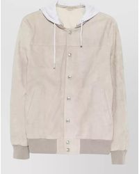 Eleventy - Suede Hooded Jacket - Lyst