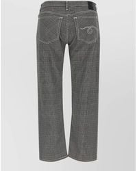 R13 - Boy Straight Trousers Checked Pattern Pockets - Lyst
