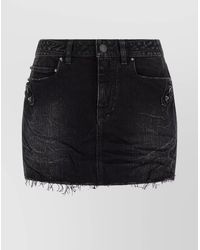 Balenciaga - Denim Mid-Rise Mini Skirt - Lyst
