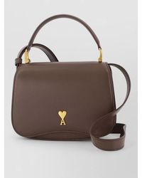 Ami Paris - Paris Shoulder Bag Leather Hardware - Lyst