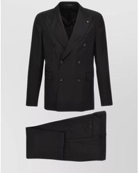 Tagliatore - 'Vesuvio' Double-Breasted Suit With Pockets And Cuffs - Lyst