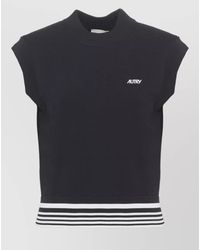Autry - Viscose Crew Neck Sleeveless Knit Vest - Lyst