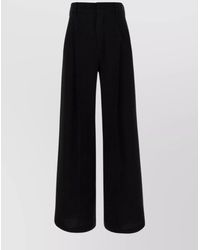 Isabel Marant - High Waist Wide-Leg Trousers With Button Detail - Lyst